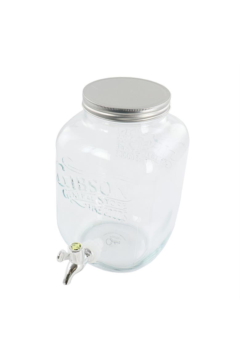 General Store 1.1 Gallon Glass Jar Beverage Dispenser, Alternate, color, Clear