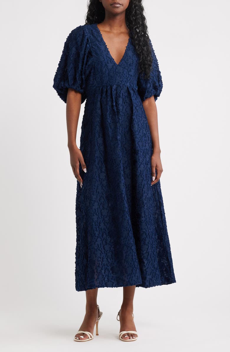 & Other Stories Jacquard Maxi Dress, Main, color, Blue Dark
