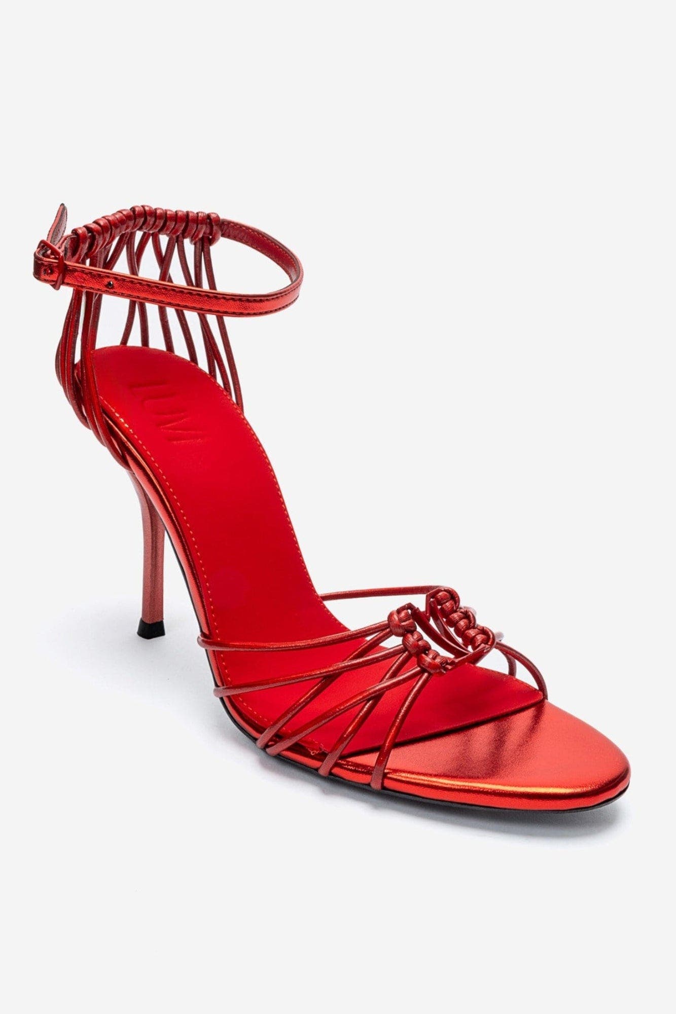Arona Ankle Strap Stiletto Sandal, Alternate, color, Red