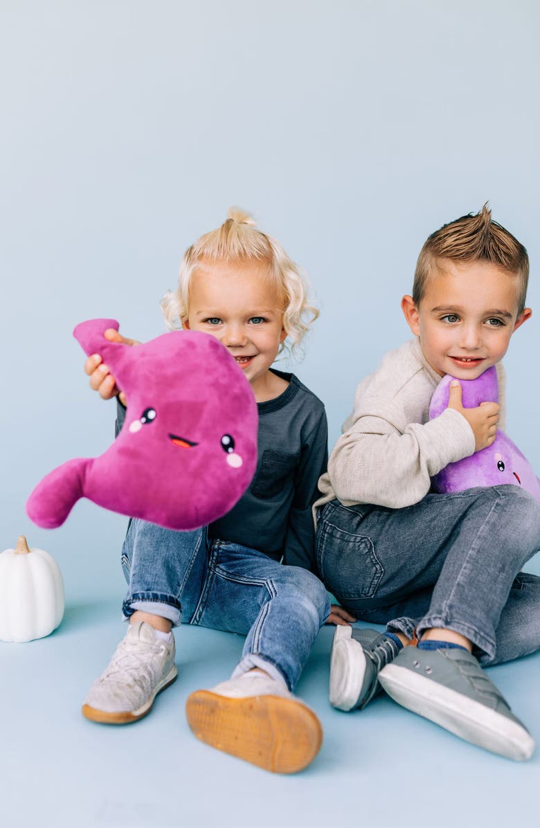 Nerdbugs Stomach Plushie Organ Toys, Alternate, color, Dark Pink