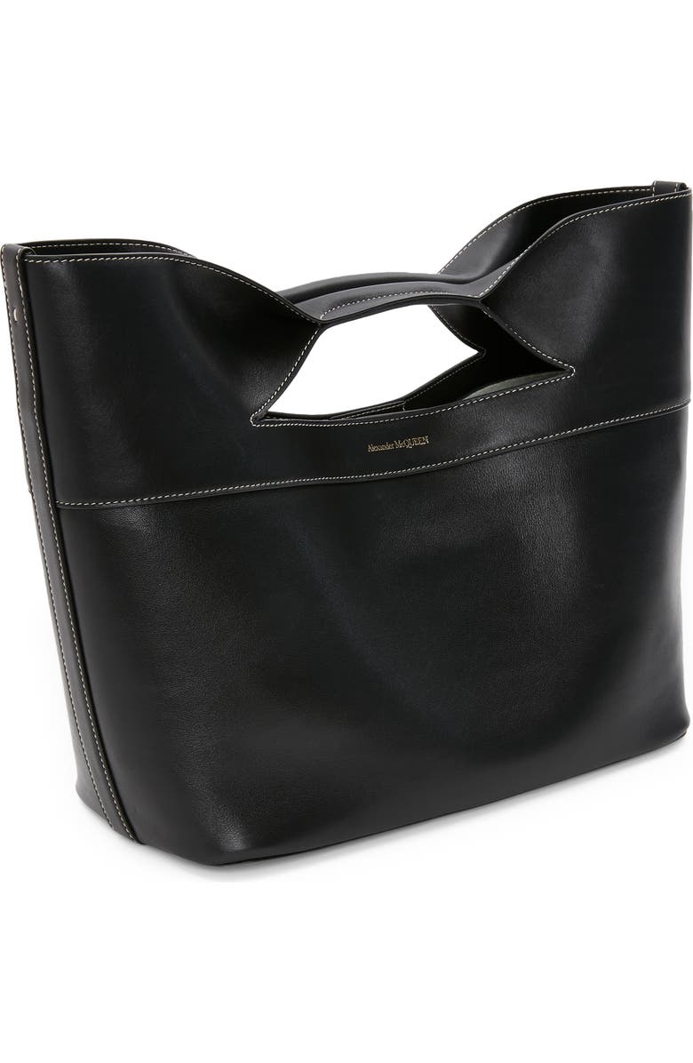 McQueen The Small Bow Leather Bag, Alternate, color,