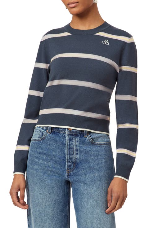 Crop Pullover Crewneck Sweater