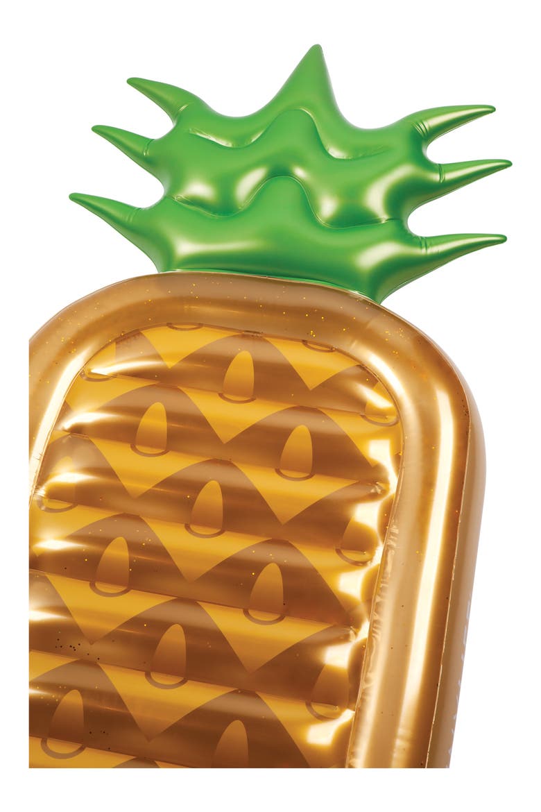 Inflatable Pineapple Pool Float, Alternate, color, GOLD