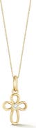 Ember Fine Jewelry 14K Gold Diamond Cross Pendant Necklace