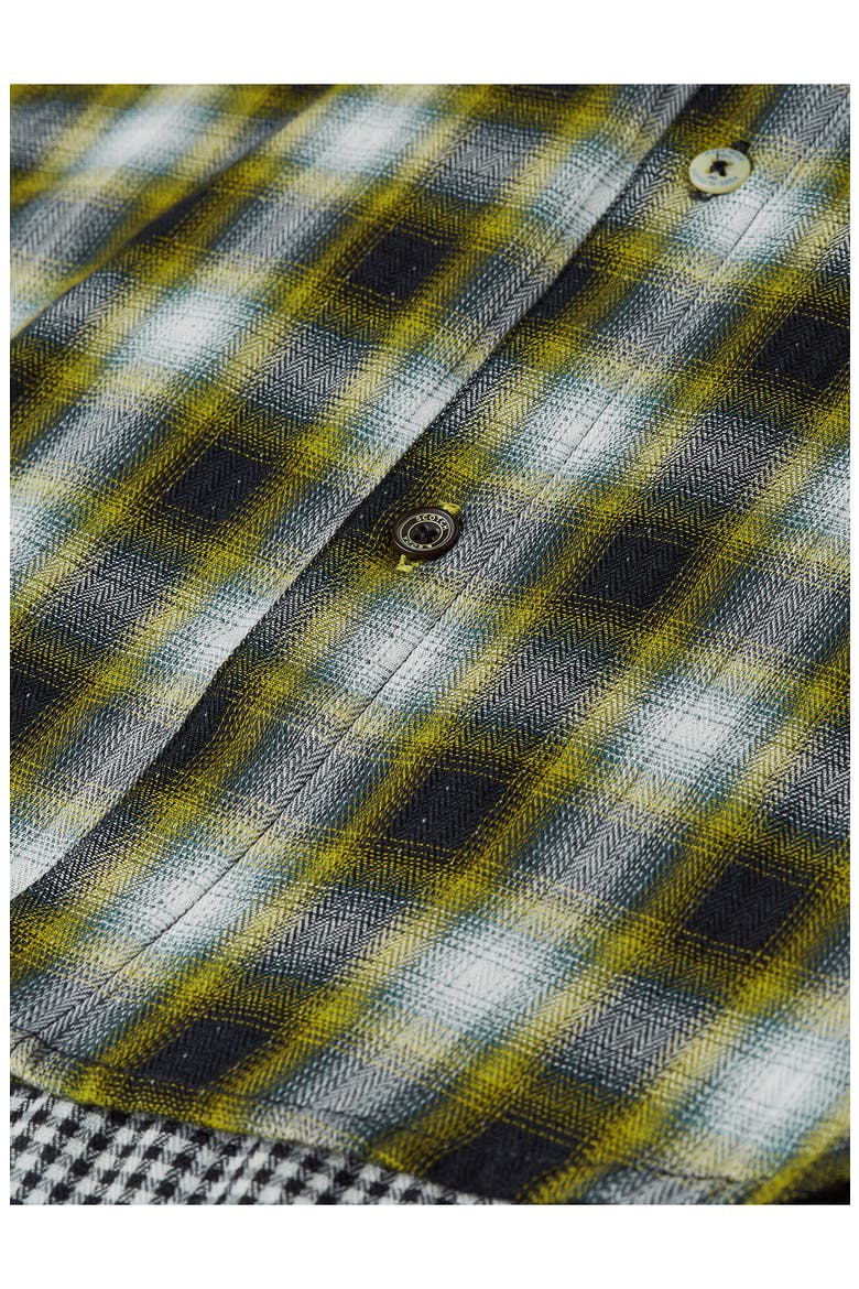 Relaxed Fit Plaid Double Face Cotton Button-Up Shirt, Alternate, color, METEORITE CHECK