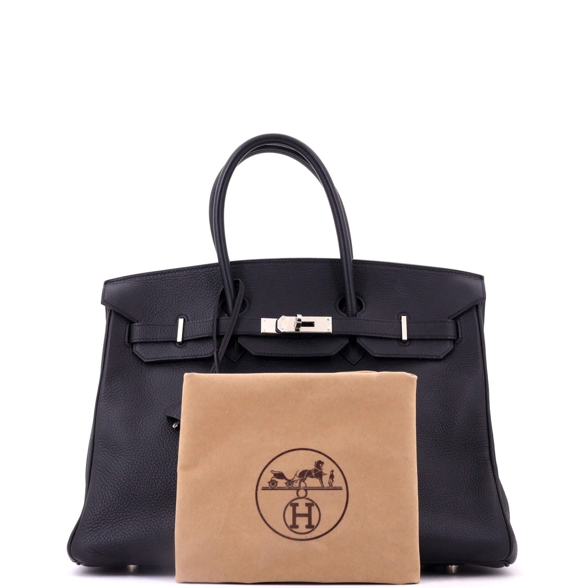 Birkin Handbag Black Clemence with Palladium Hardware 35, Alternate, color, Black
