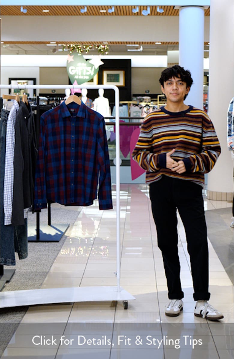 Heinrich Check Cotton Flannel Button-Up Shirt, sales video thumbnail