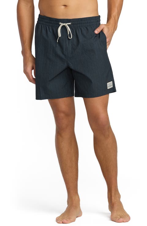 Garage Laybacks Seersucker Swim Trunks