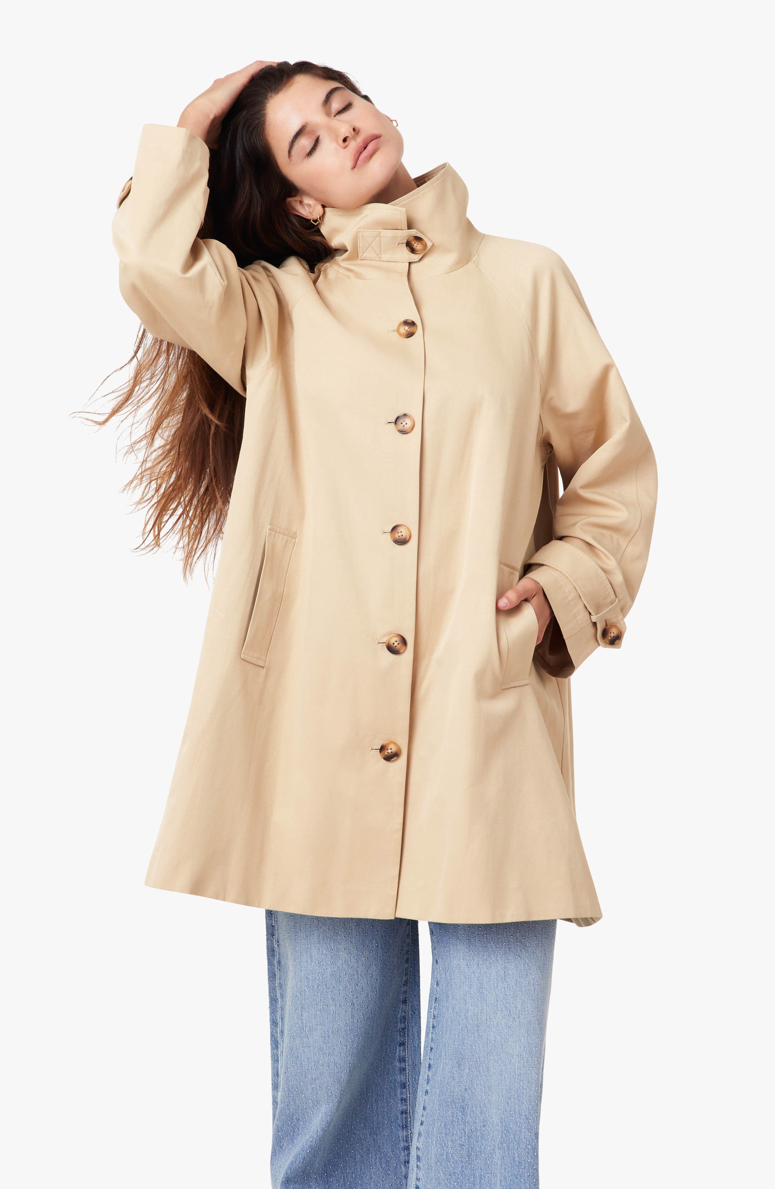 High Neck Trench Coat (Women) | Nordstrom
