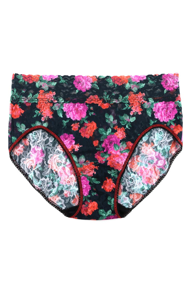 Hanky Panky Print Lace Briefs, Alternate, color,