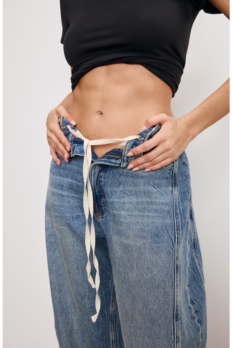 Good Extreme Super High Waist Barrel Jeans, Alternate, color, INDIGO966