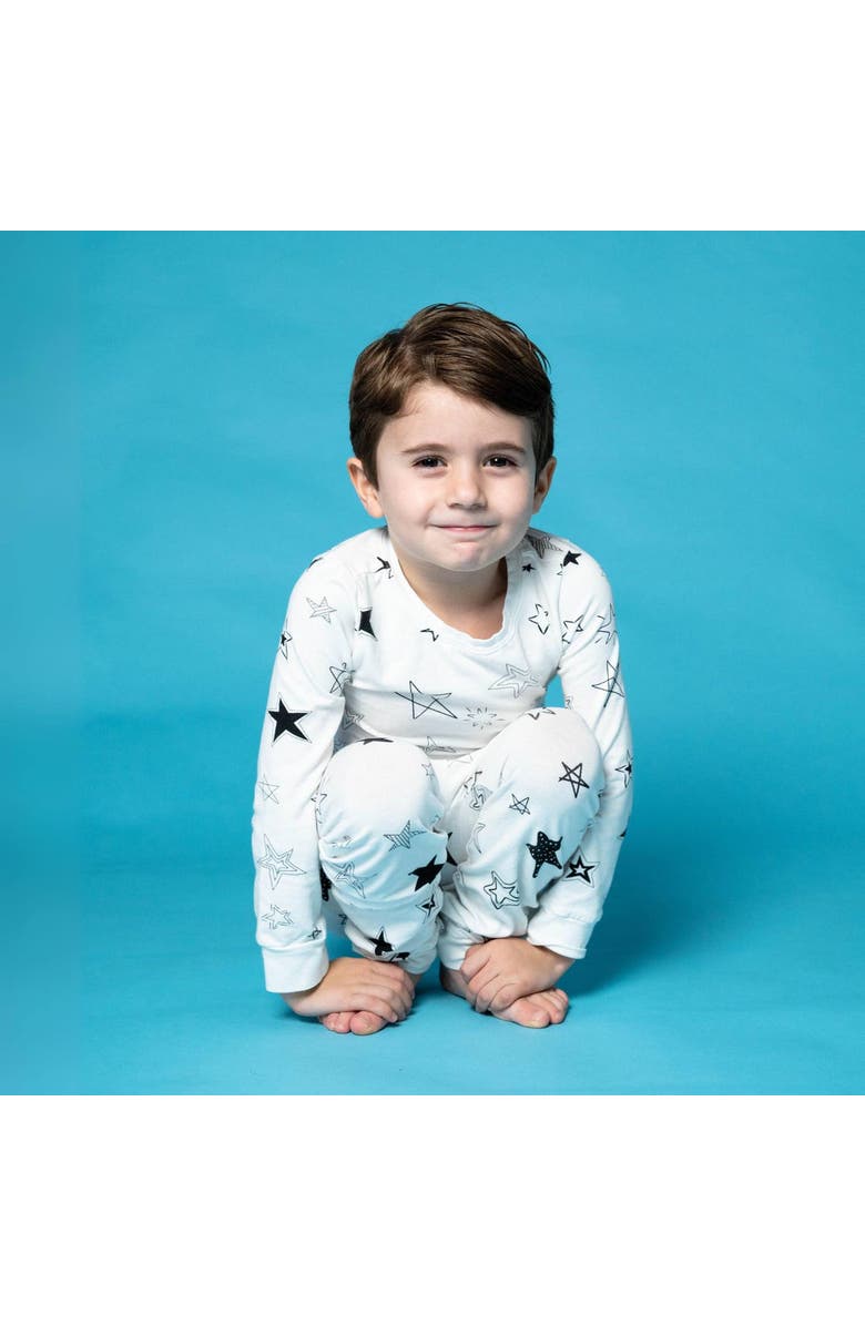 Norani Kids Organic Two-Piece Pajama Set in Stars, Alternate, color, Stars