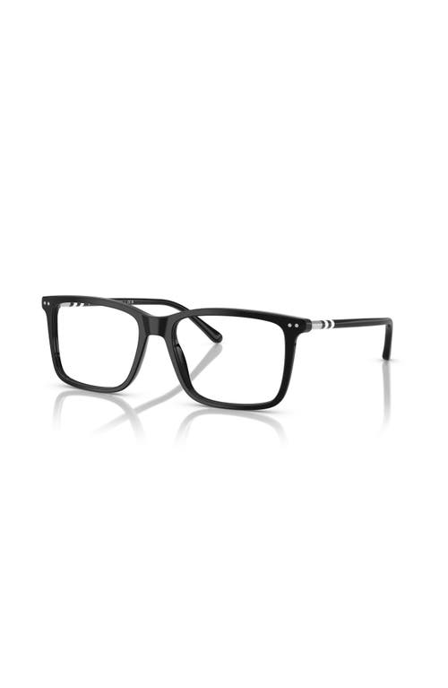 Polo Ralph Lauren 55mm Rectangle Optical Glasses In Black