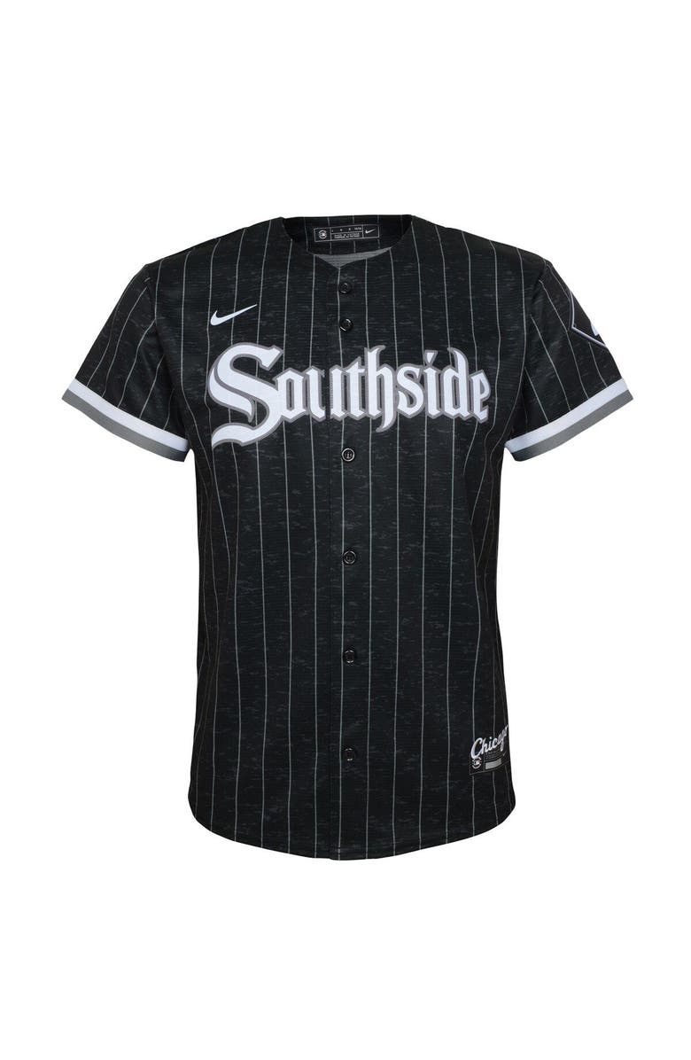 Nike Youth Nike Eloy Jimenez Black Chicago White Sox City Connect Replica Player Jersey, Alternate, color,