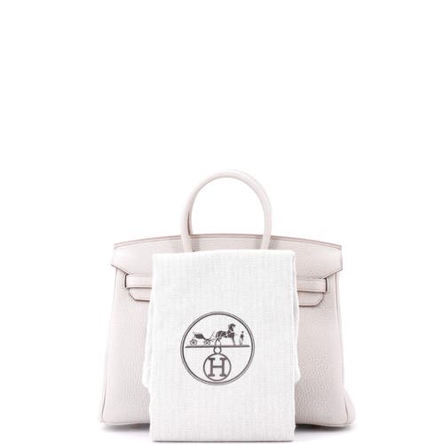 Pre-owned Hermes  Hermes Birkin Handbag Light Togo With Gold Hardware 25 In Gray