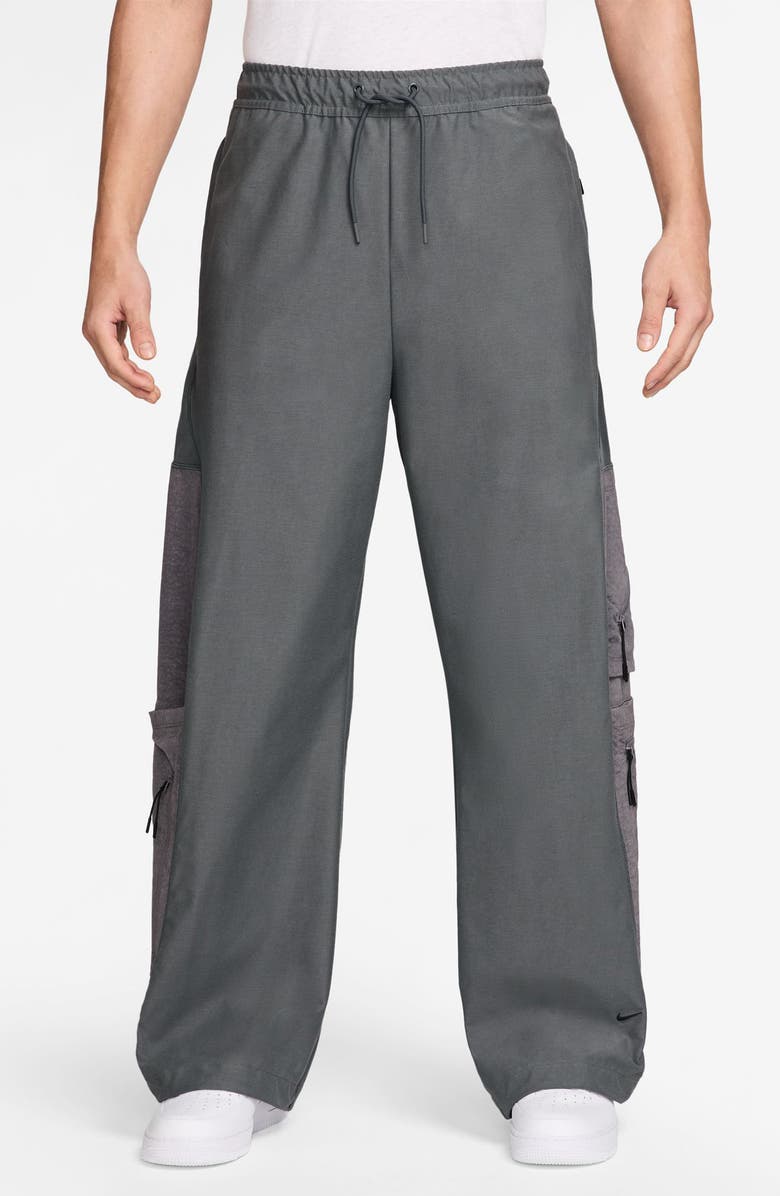 Nike Tech Wide Leg Pants Pants, Main, color, Iron Grey/ Pencil Point/ Black