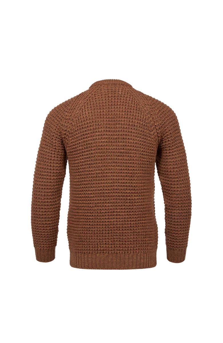 Celtic & Co. British Waffle Stitch Crew, Alternate, color, Burnt Sienna