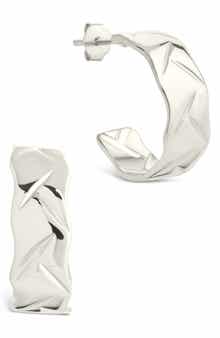 Sterling Forever Ashton Hoop Earrings