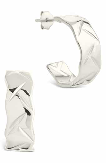 Sterling Forever Ashton Hoop Earrings