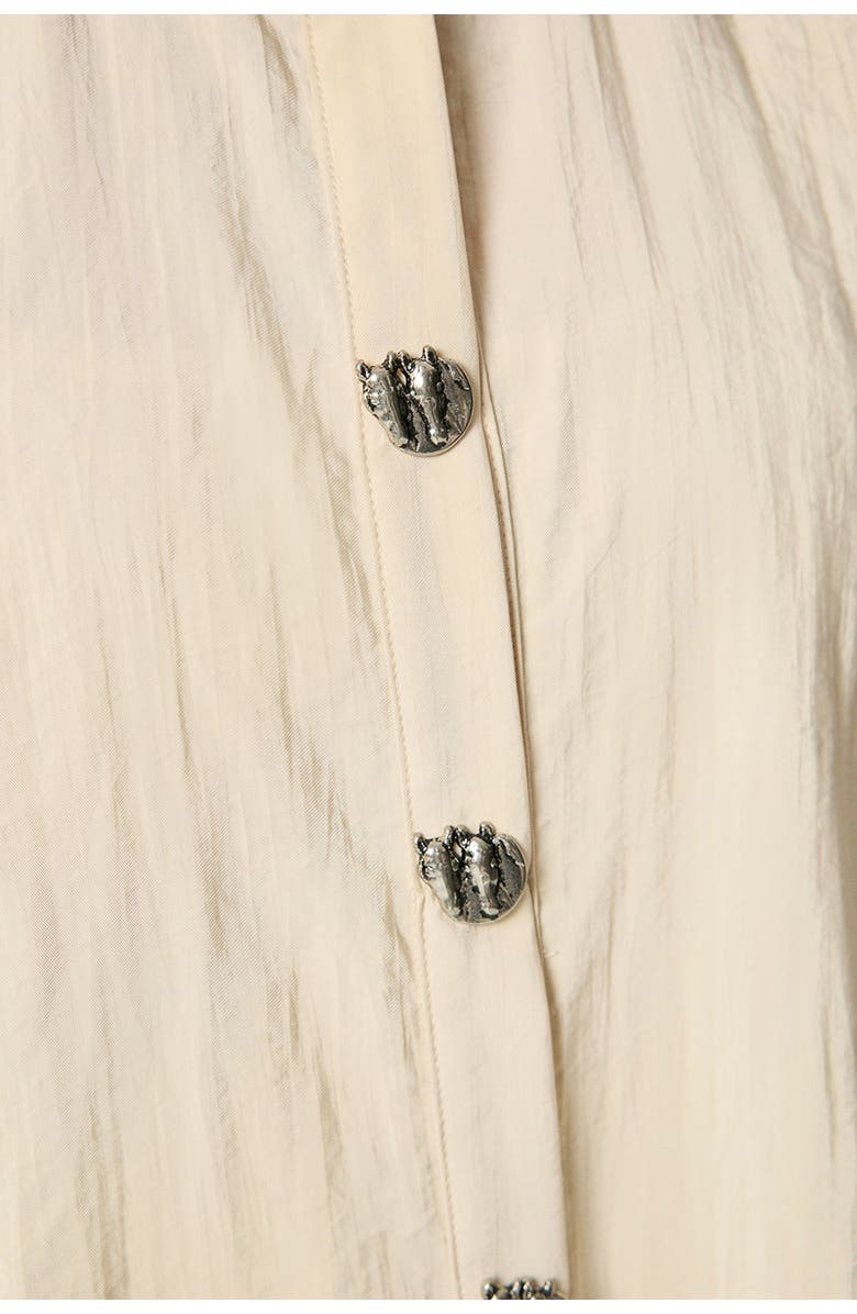 Nocturne Hooded Shirt with Snap Button Details, Alternate, color, Ivory