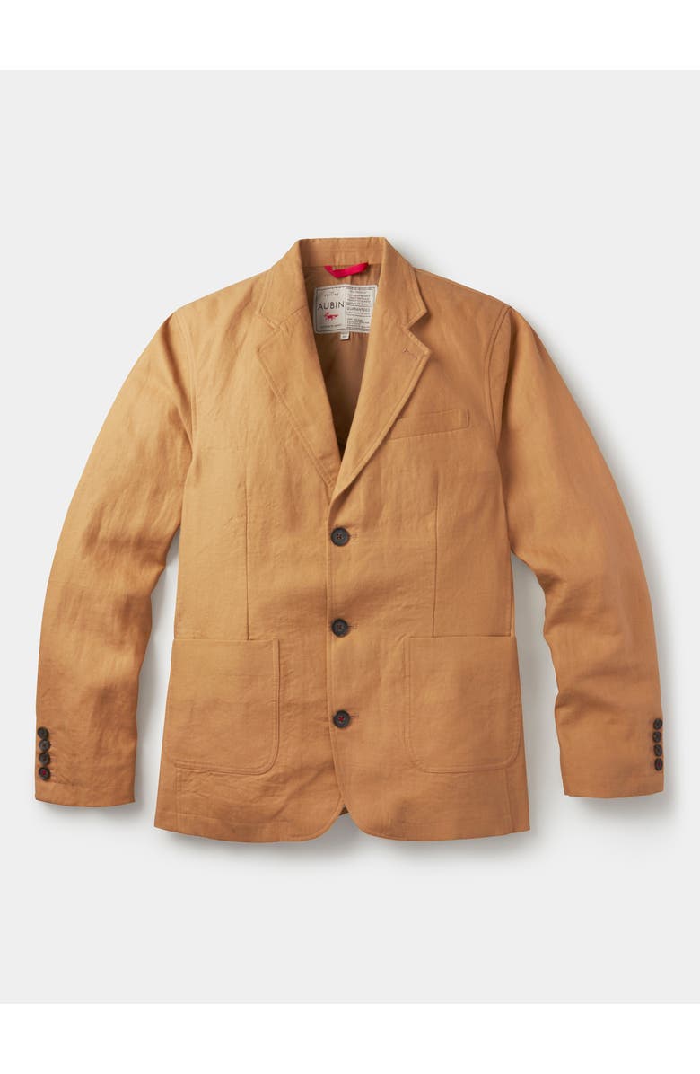 Aubin Belvedere Relaxed Linen Blazer, Alternate, color, Mustard