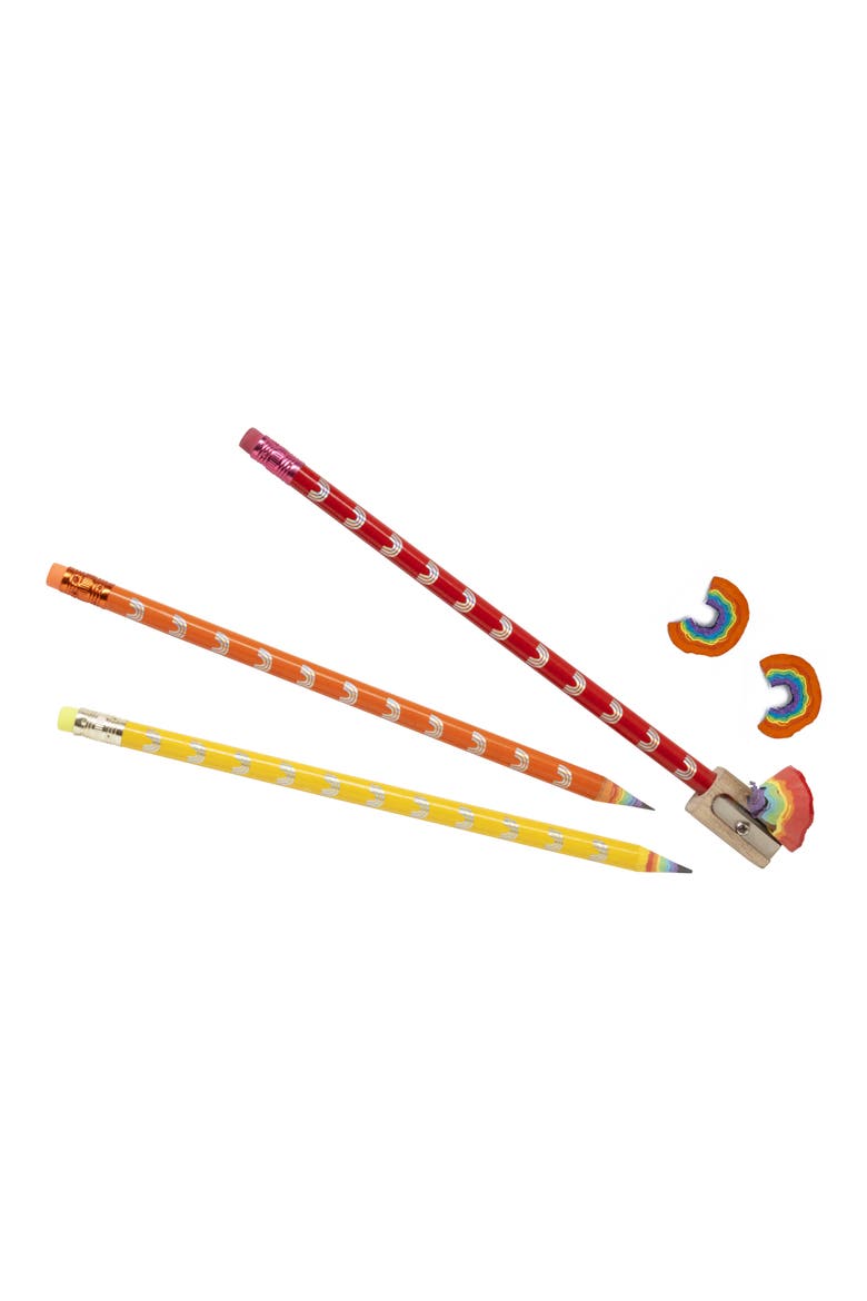 Recycled Pencil & Eraser Set, Alternate, color, MULTI
