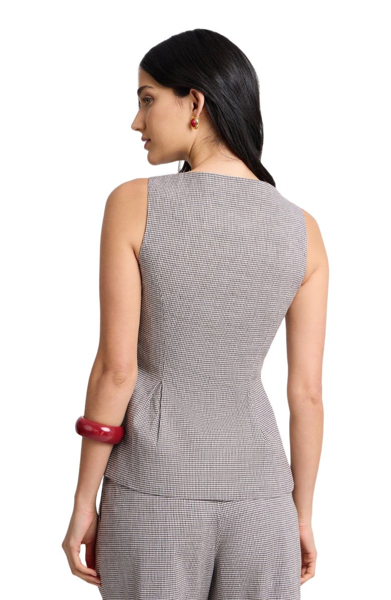 Onia Peplum Vest, Alternate, color, Brown/White