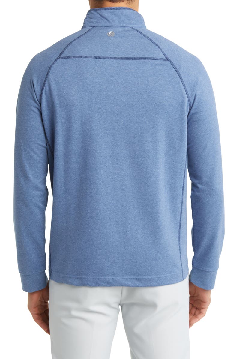 Johnston & Murphy XC4<sup>®</sup> Quarter Zip Piqué Performance Golf Pullover, Alternate, color, Blue