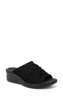 LifeStride Smile 3 Open Toe Wedge Slide Sandal - Wide Width Available