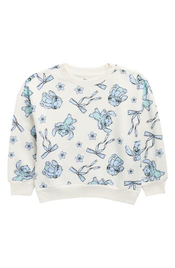 Freeze Kids' X Disney Stitch Graphic Sweatshirt In White