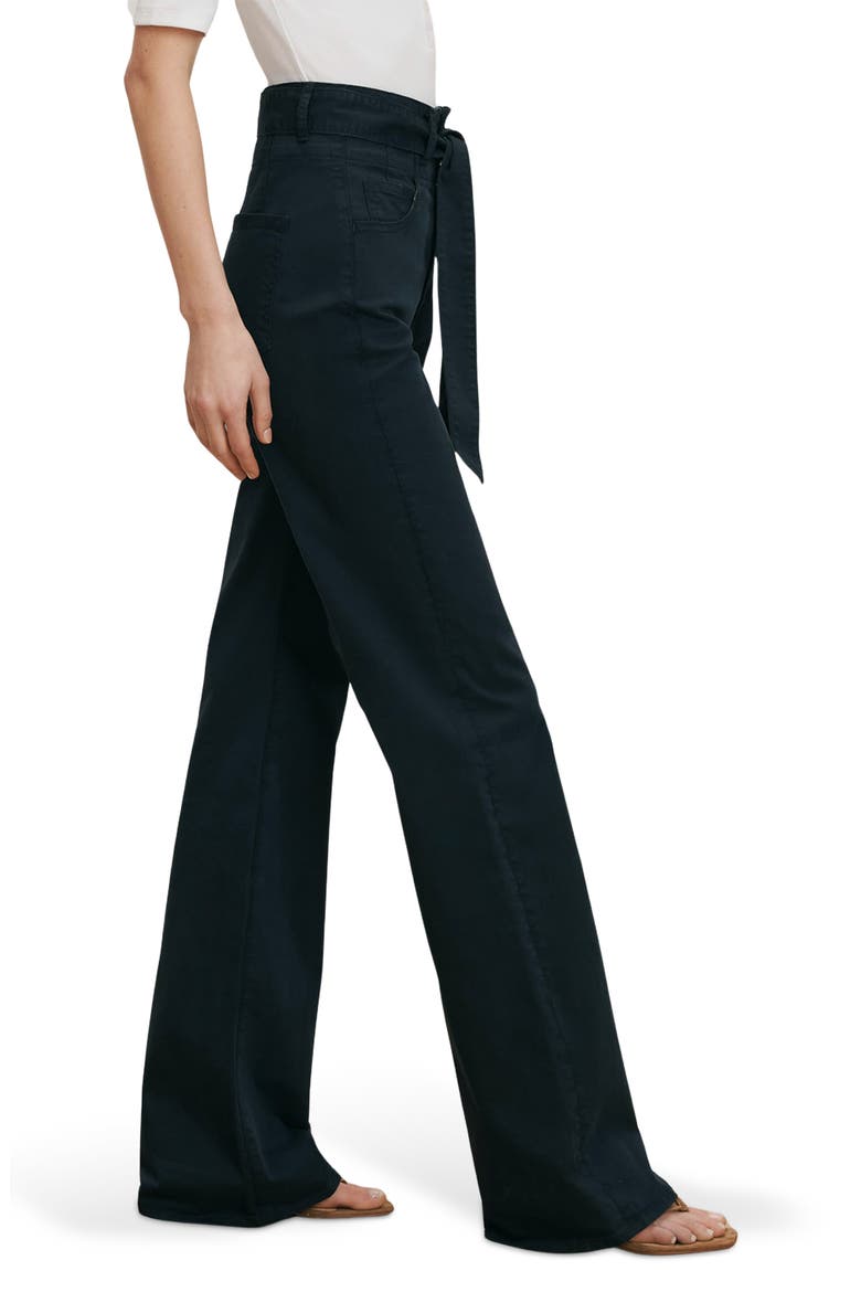 Rosanna Corset High Waist Wide Leg Jeans, Alternate, color, NAVY