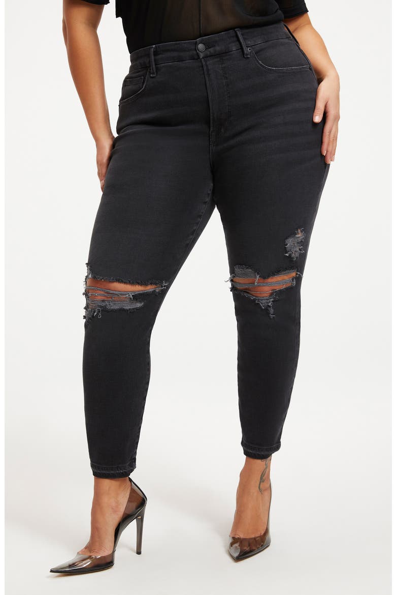 Good Legs Festival Rips High Waist Ankle Skinny Jeans, Alternate, color, BLACK276