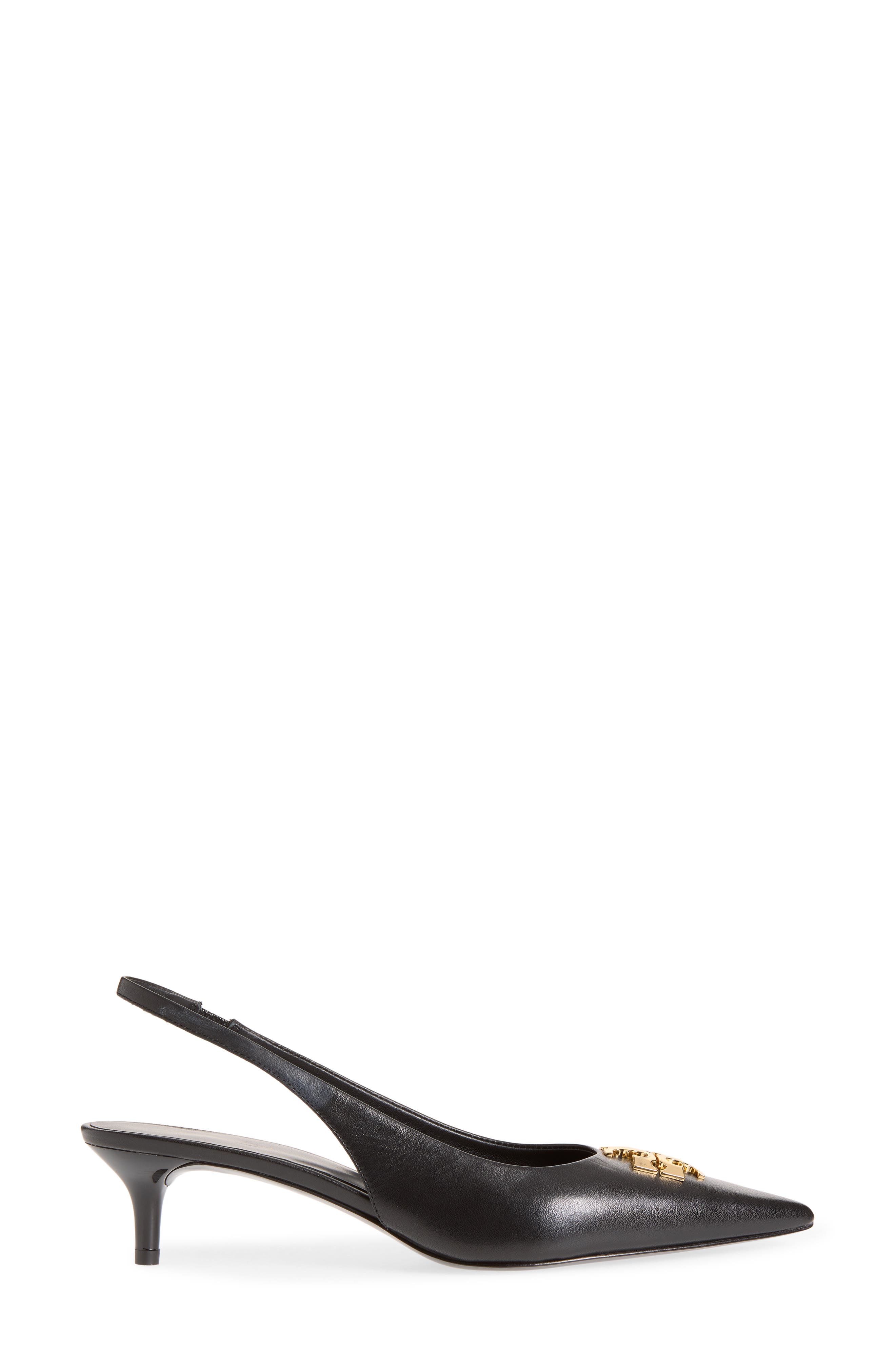 Charlie Slingback Pump, Alternate, color, PERFECT BLACK / GOLD