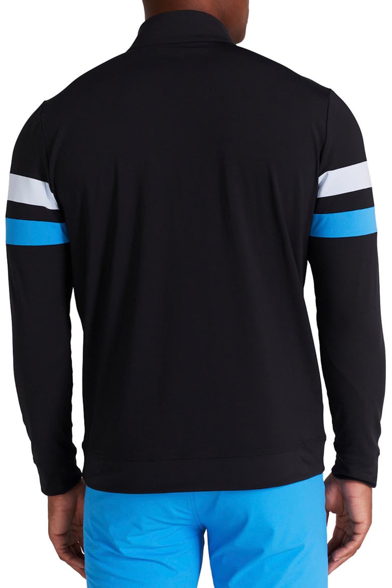 Wilson Stripe Detail Quarter-Zip Pullover, Alternate, color, BLACK