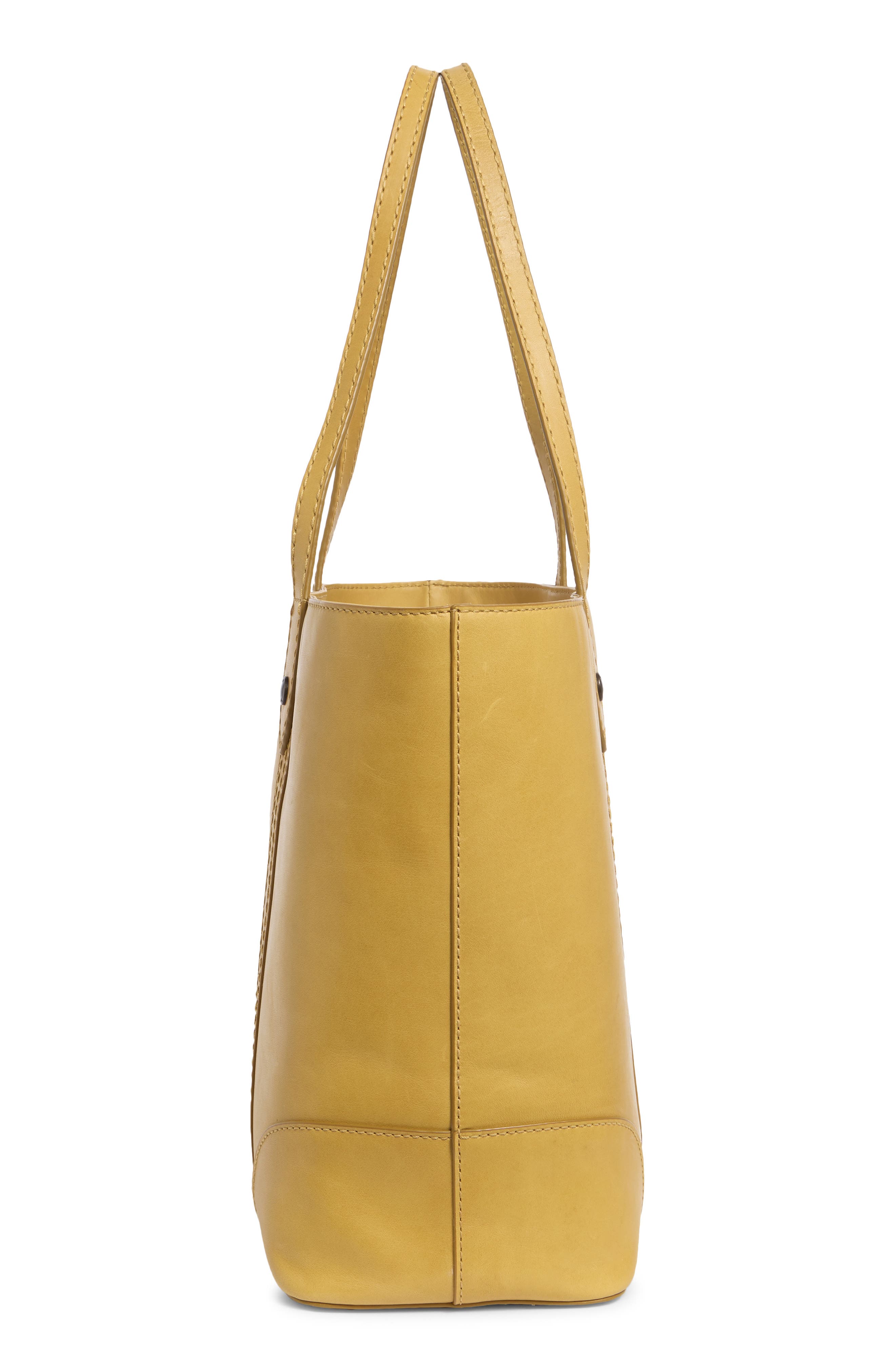 Melissa Leather Shopper Tote, Alternate, color, MUSTARD