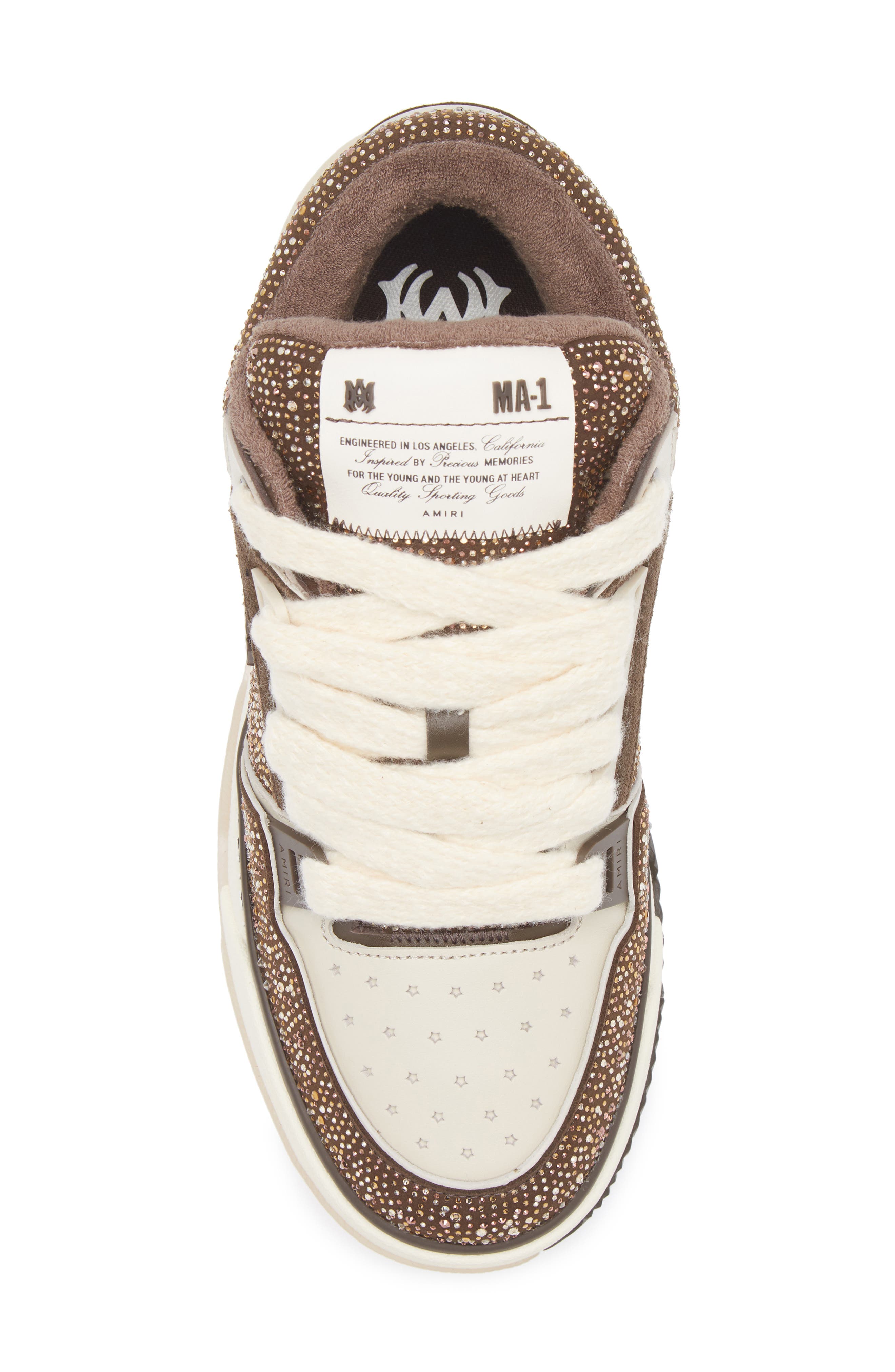 AMIRI Crystal MA-1 Sneaker, Alternate, color, Dark Brown