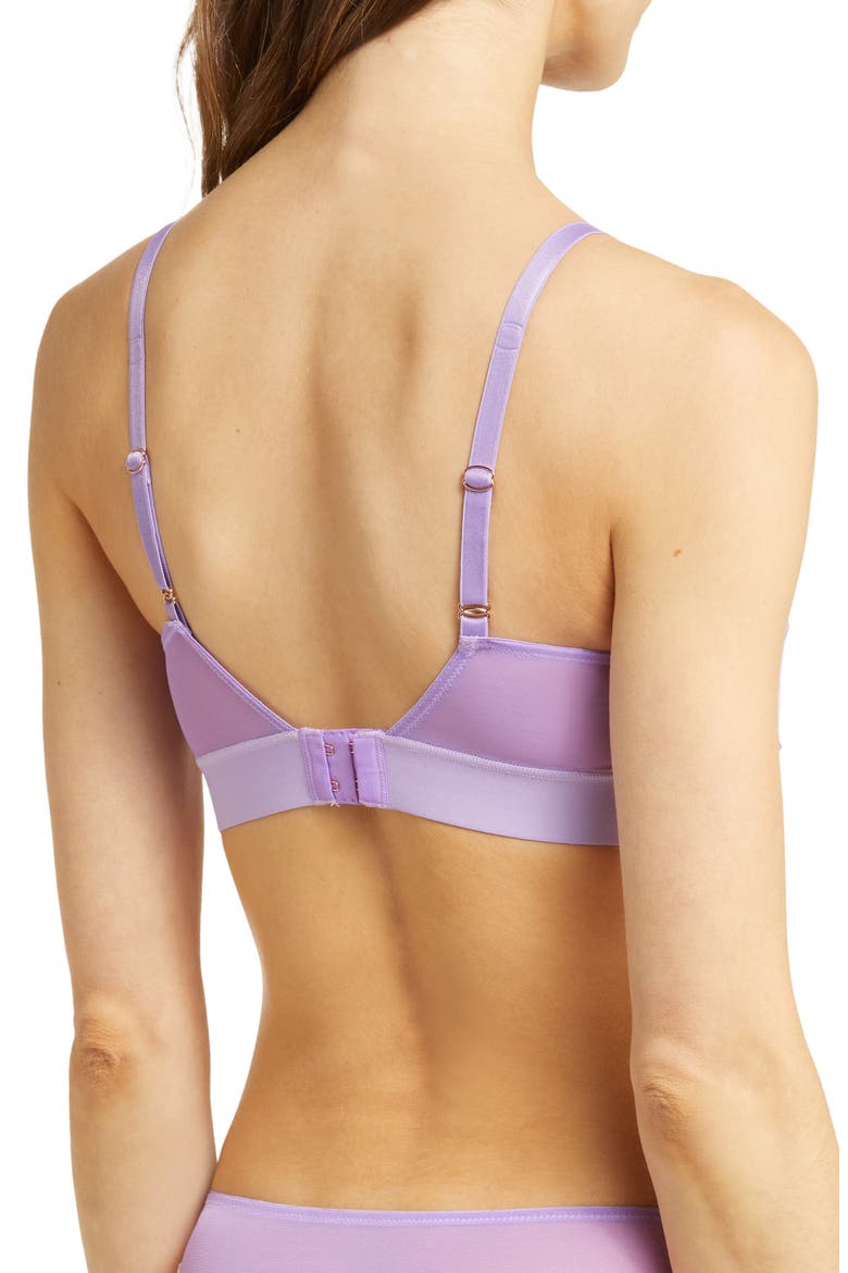 Passion Plunge Mesh Bralette, Alternate, color, PURP/CARNT