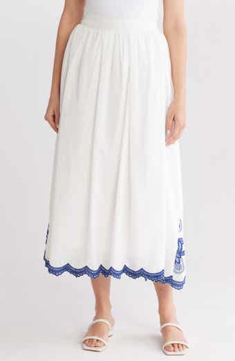 Forgotten Grace Embroidered Midi Skirt