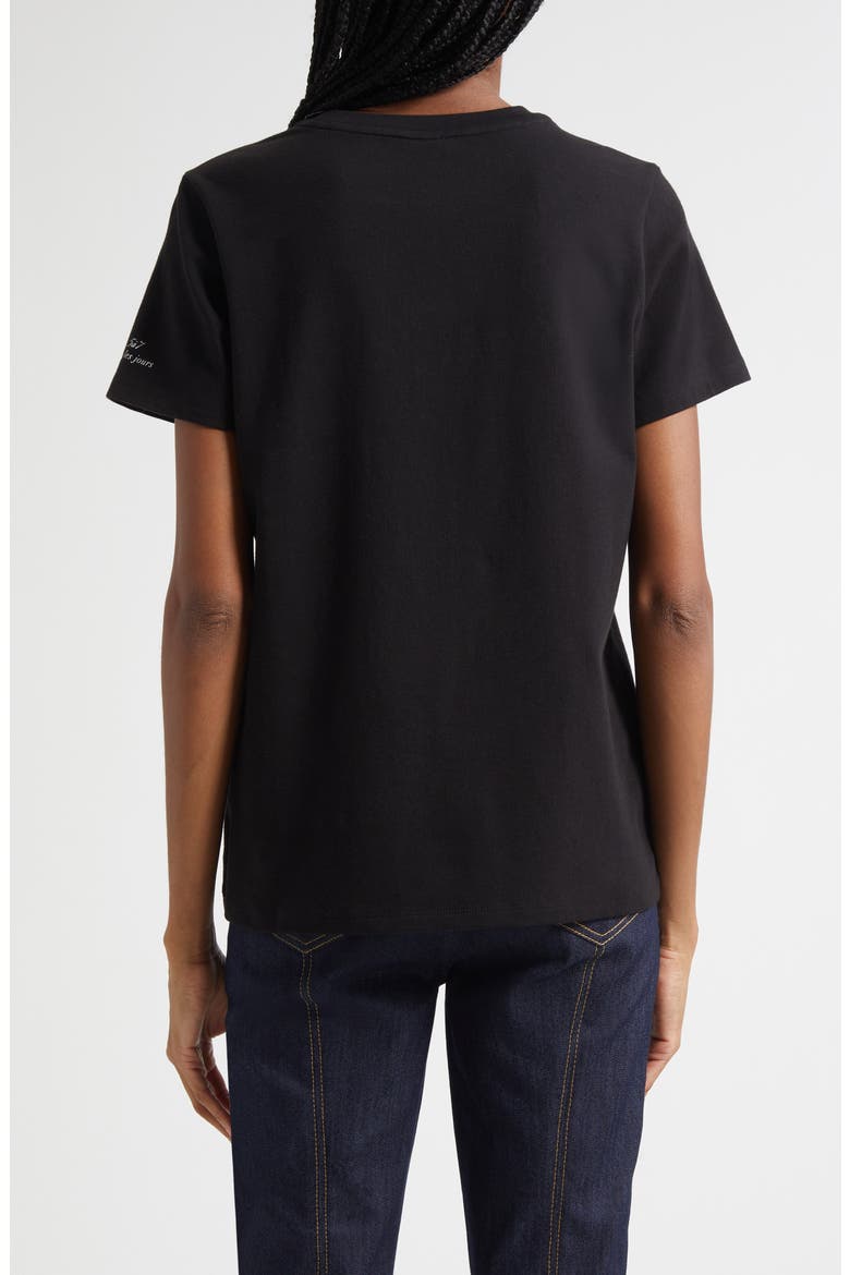 Merci Chain T-Shirt, Alternate, color, BLACK/ SILVER