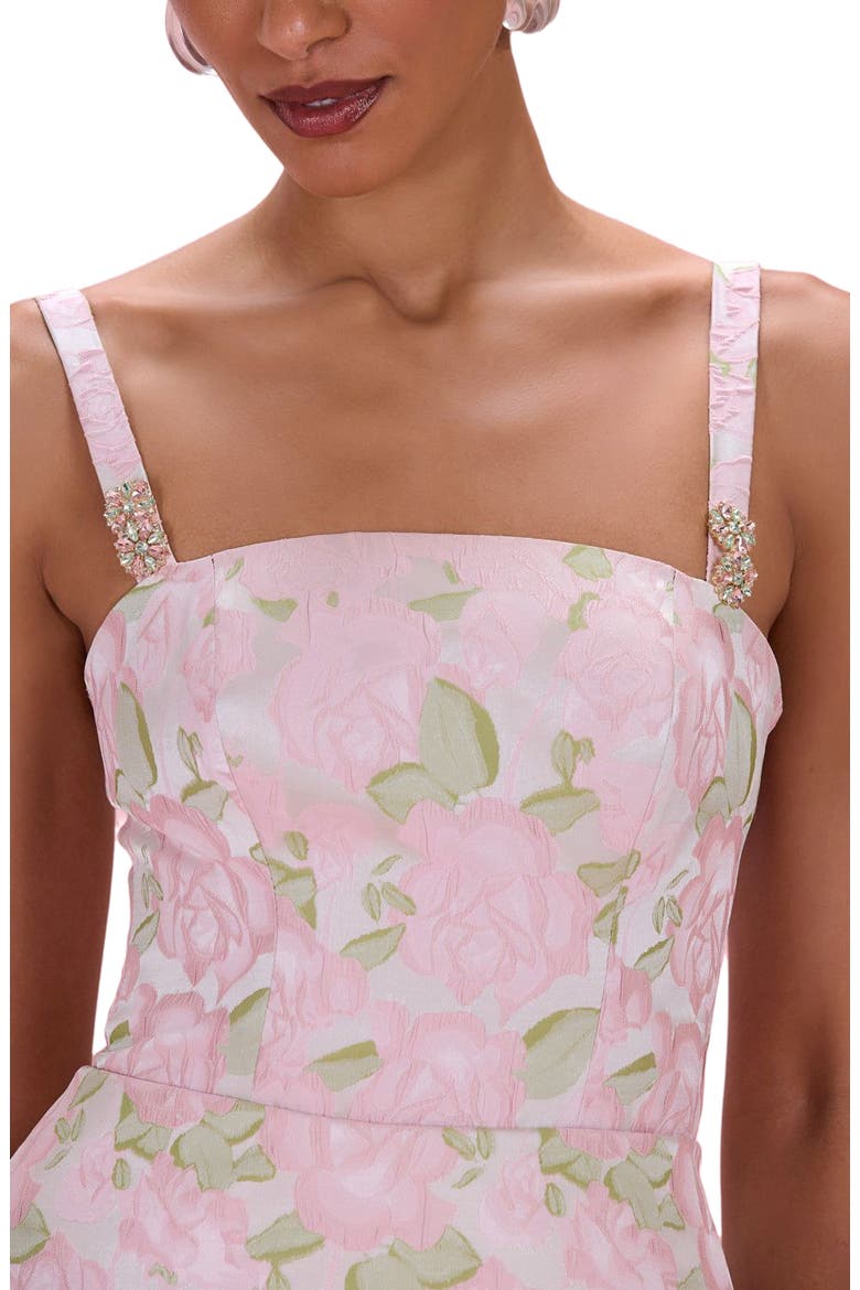 Garden Jacquard Midi Dress, Alternate, color, PINK