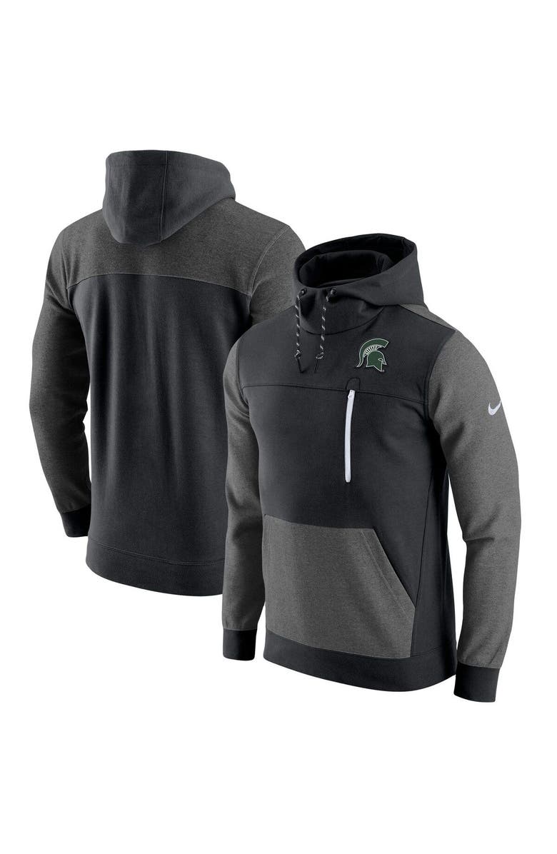 Nike Men's Nike Black Michigan State Spartans AV-15 2.0 Slim Fit Pullover Hoodie, Main, color, Black