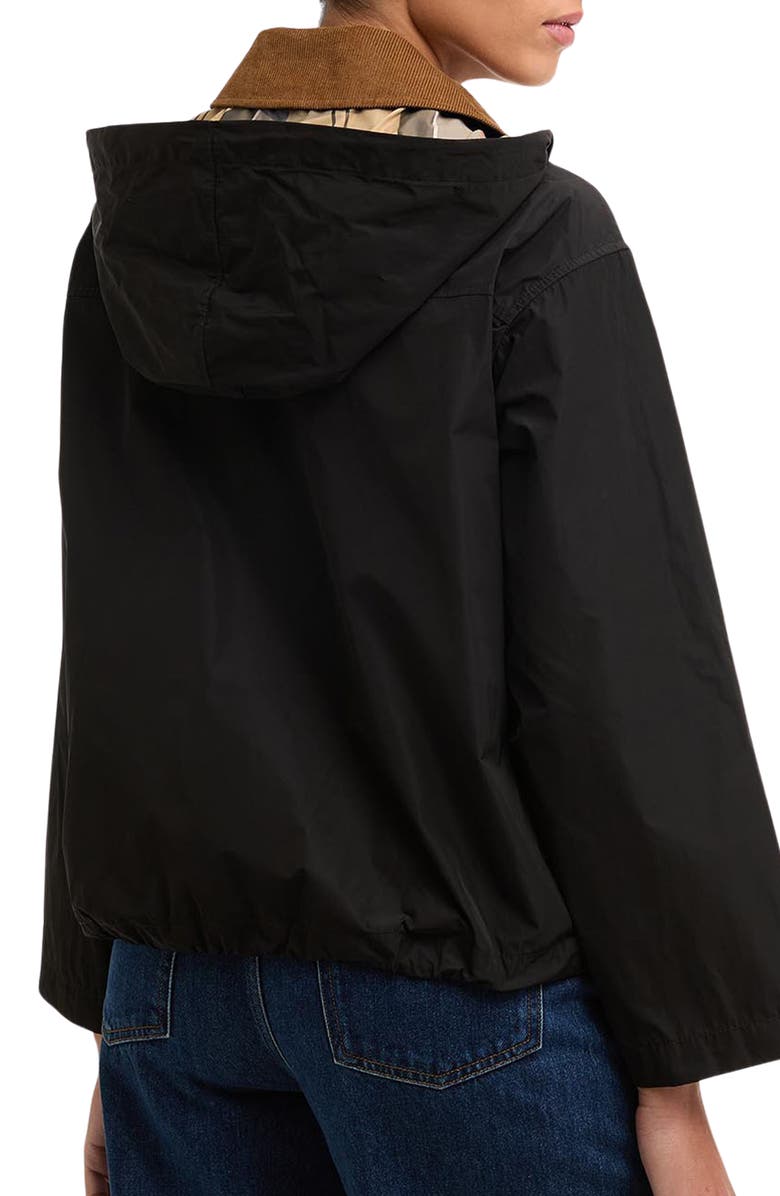Barbour Weaver Water Repellent Hooded Jacket, Alternate, color, Black/ Dress