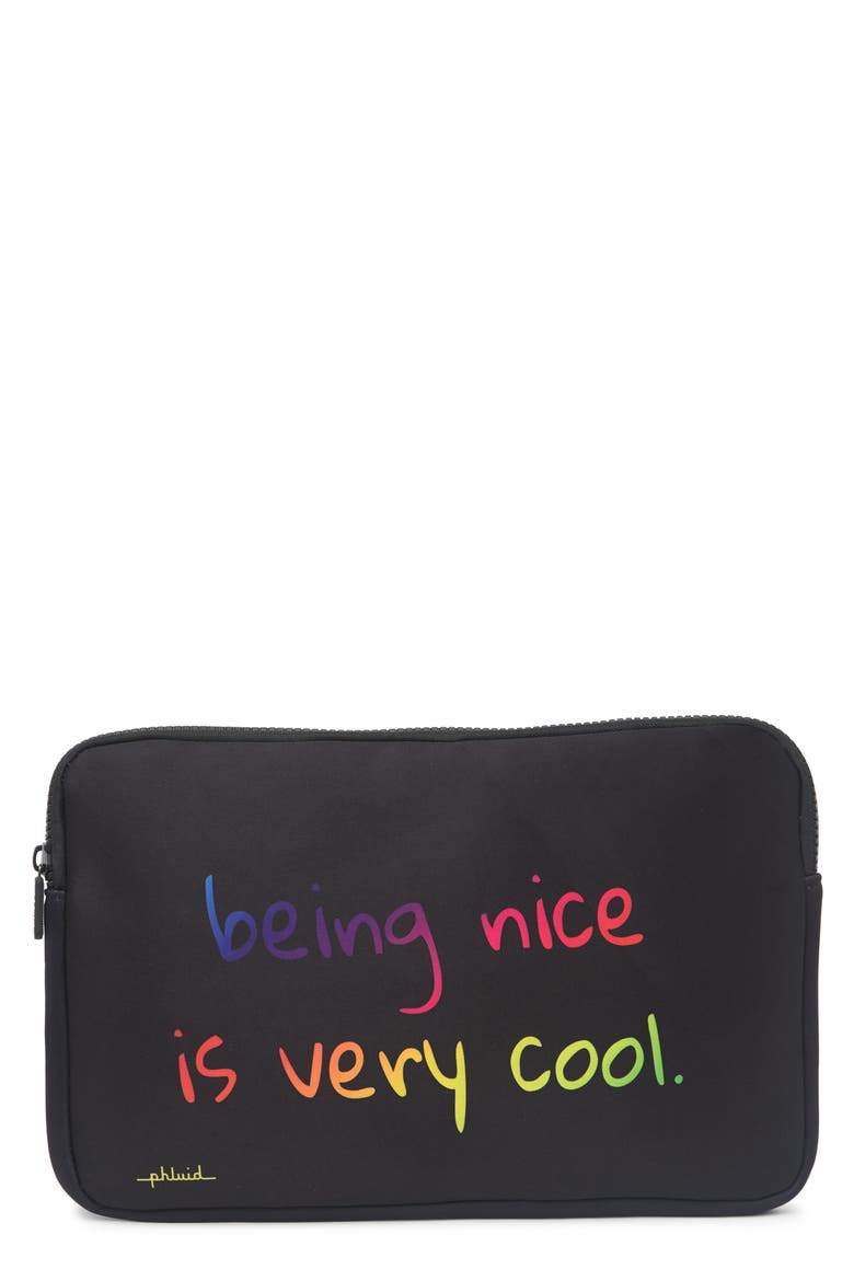 The Laptop Bag Being Nice is Very Cool, Main, color, BLACK