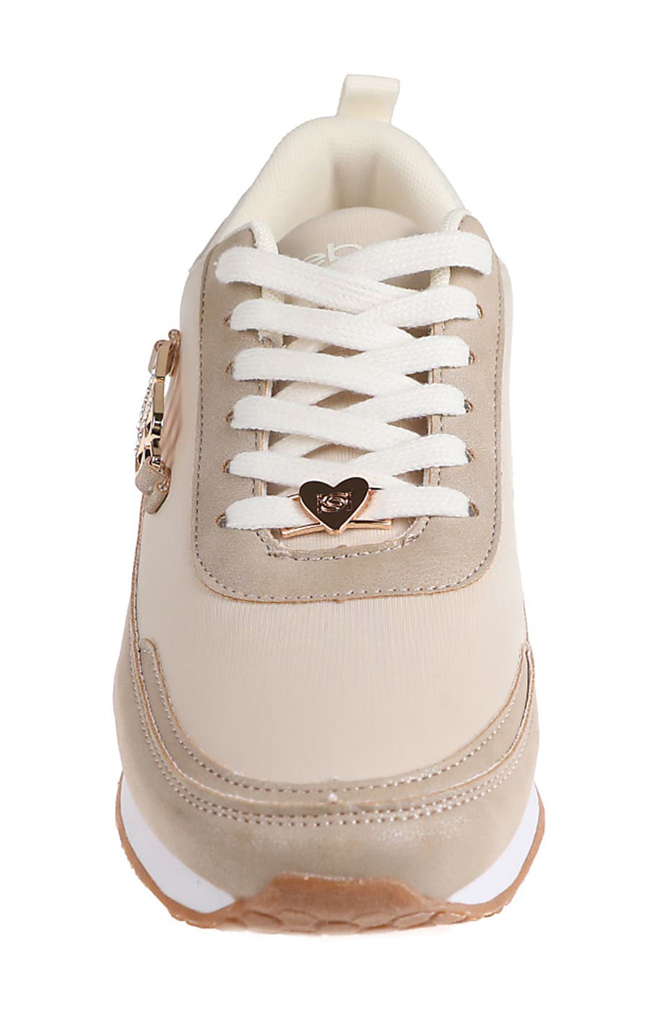 bebe Mixed Media Jogger Sneaker, Alternate, color, 