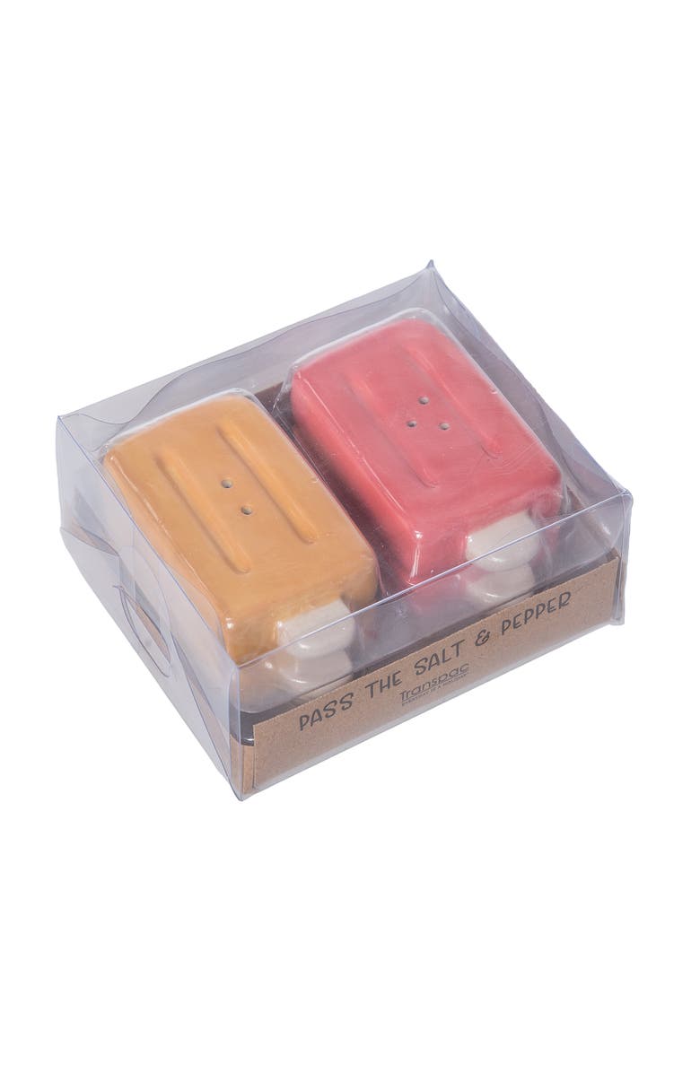 Transpac Dolomite Double Sticks Popsicles Salt and Pepper Set of 2 Multicolored for Spring Serving and Entertaining, Alternate, color, Multicolored