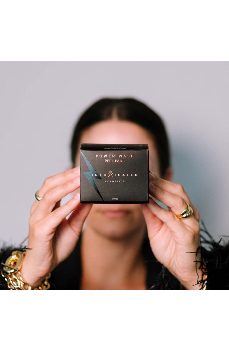 Intoxicated Cosmetics Power Wash Peel Pads | 60 Pads | Multi-Acid | Exfoliating | Cleansing | Retexturizing | AHA | Glycolic & Lactic, Alternate, color, NO COLOR