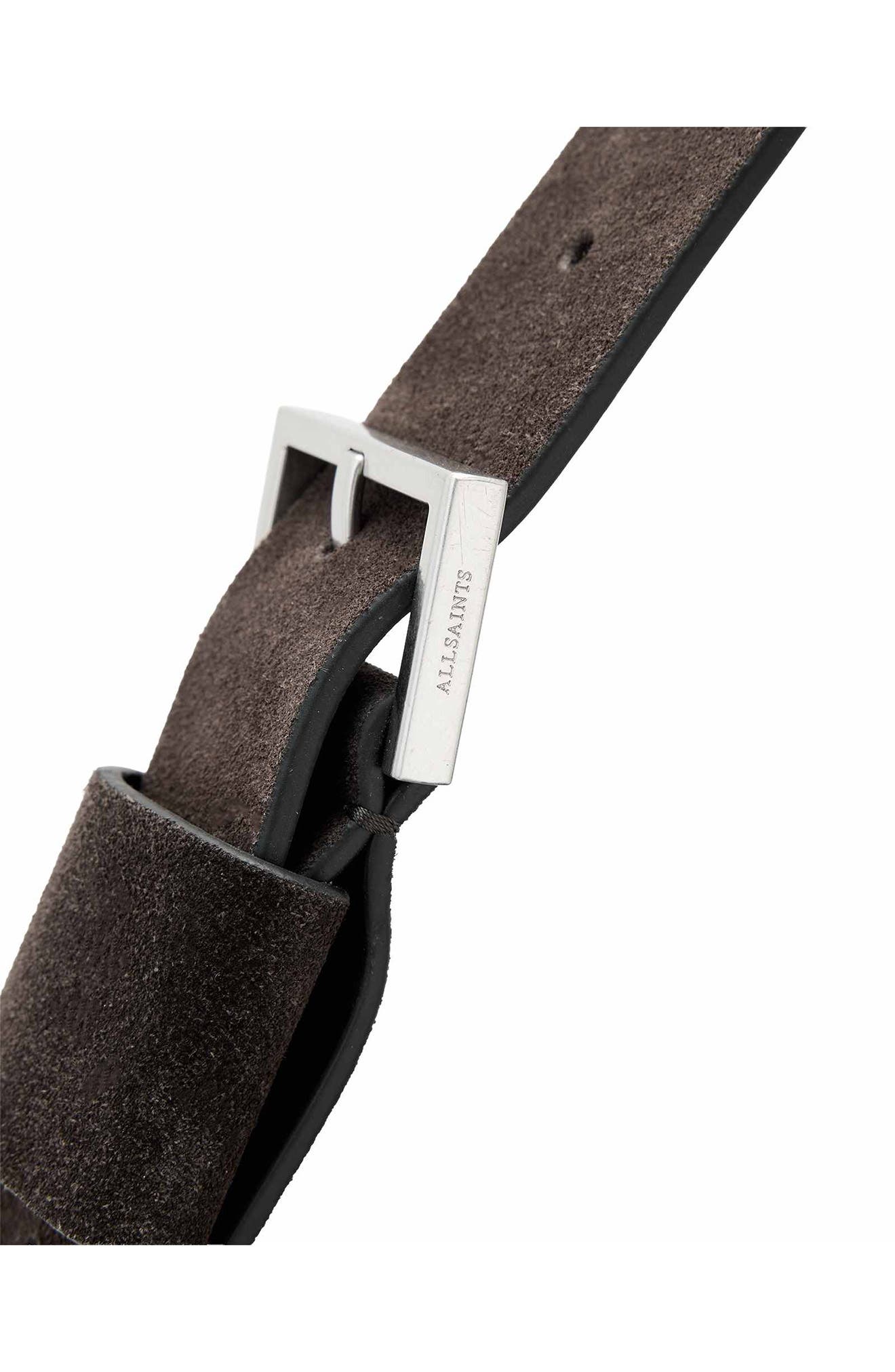 Женские сумки AllSaints Medium Alba Suede Shoulder Bag — фото 7