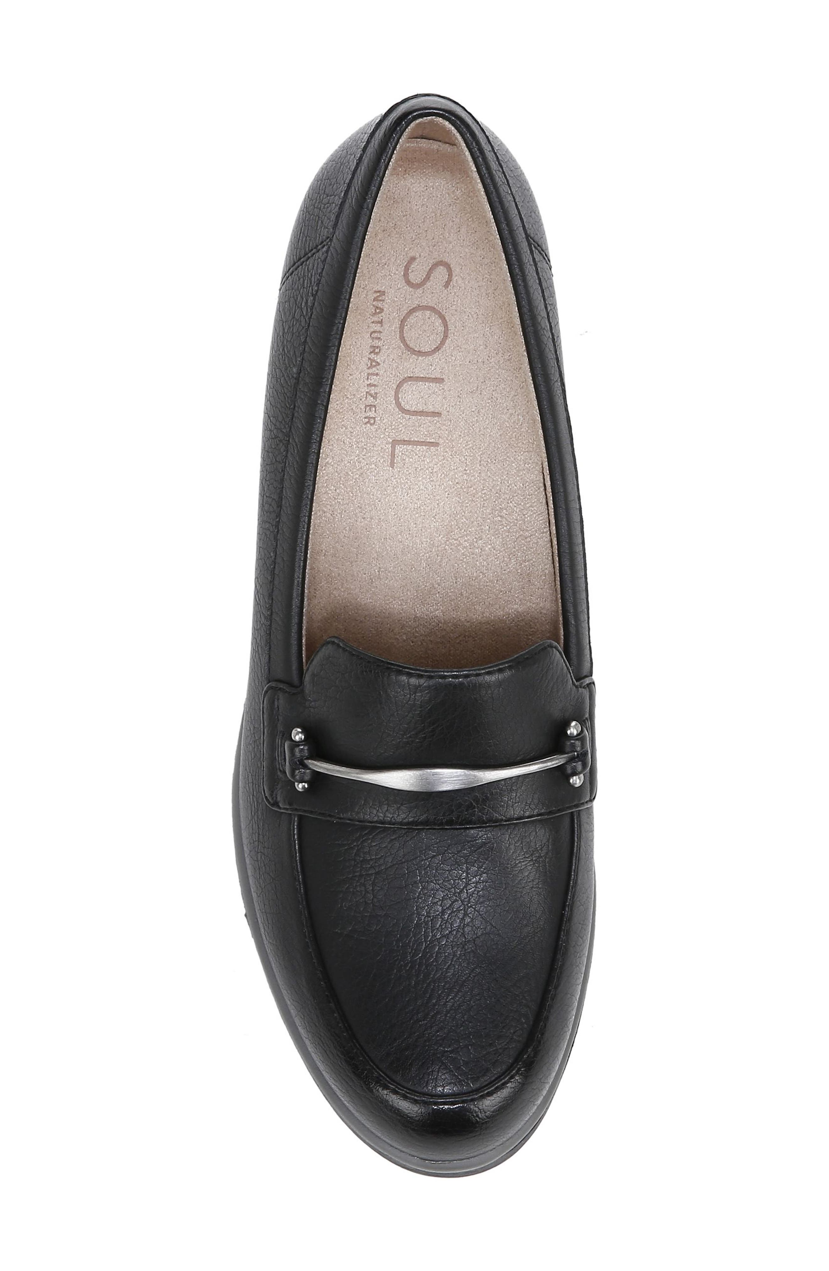 SOUL NATURALIZER Achieve Wedge Loafer, Alternate, color, Black Syn