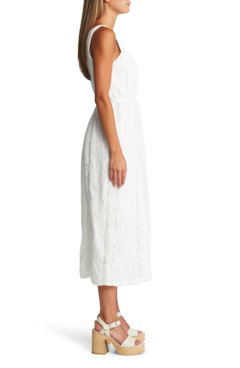 Adelyn Rae Vivian Lace Inset Cotton Maxi Dress, Alternate, color, 