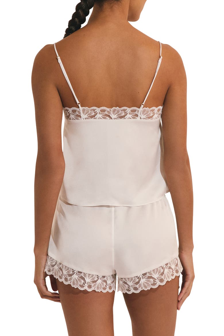 Naeva Lace Trim Satin Camisole, Alternate, color, WHITE